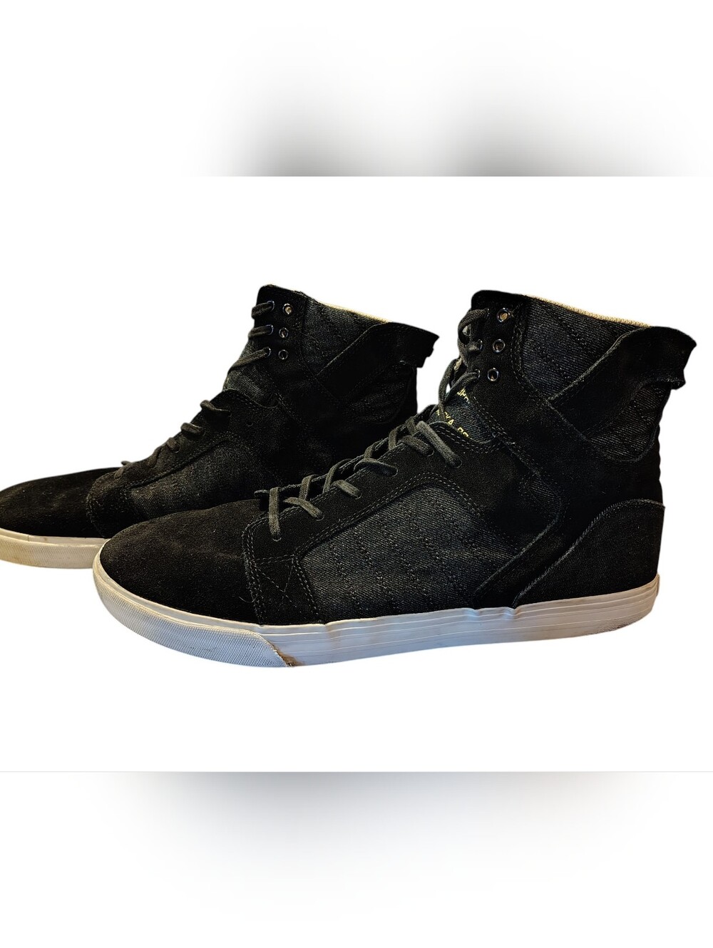 Men's Black Suede/Canvas Supra 08174-002-Muska 001 Skateboard Shoes Sz16